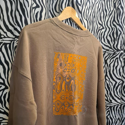 Sweater 'Ruisvol' bruin/oranje