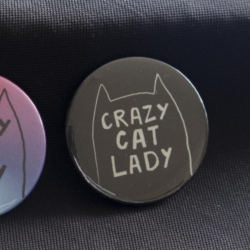 Button 'Crazy Cat Lady'