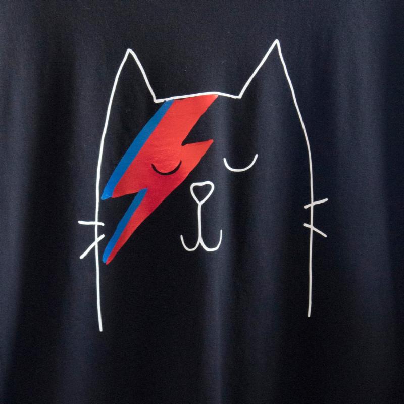 Trui hoodie met Bowie Kat