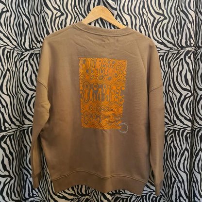 Sweater 'Ruisvol' bruin/oranje