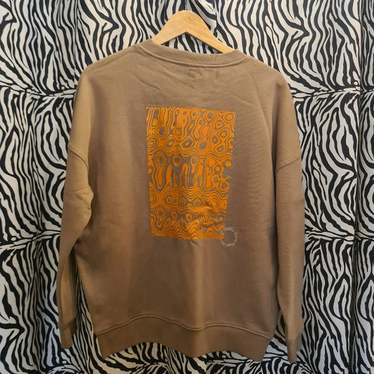 Sweater 'Ruisvol' bruin/oranje