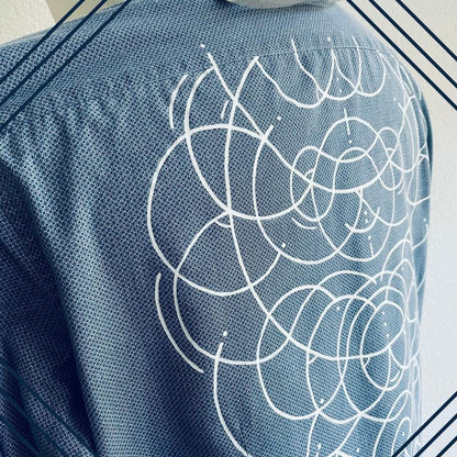 Button-Shirt 'White Circle Art'