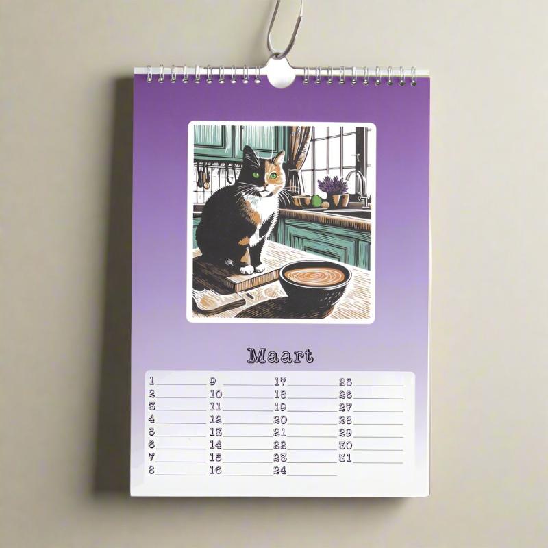 Verjaardags- Kalender 'KattenKrent'