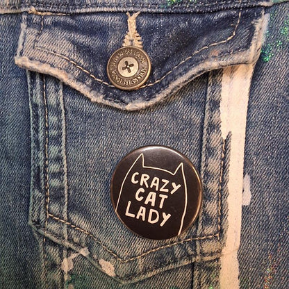 Button 'Crazy Cat Lady'