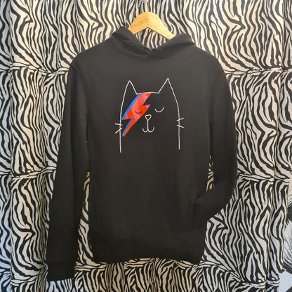 Trui hoodie met Bowie Kat