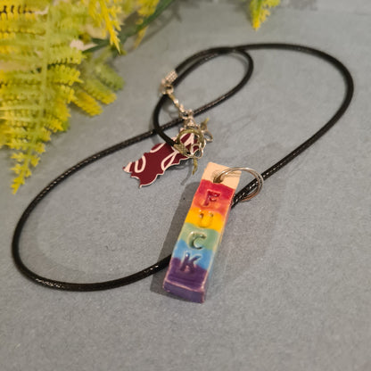 Ketting 'F*CK' rainbow